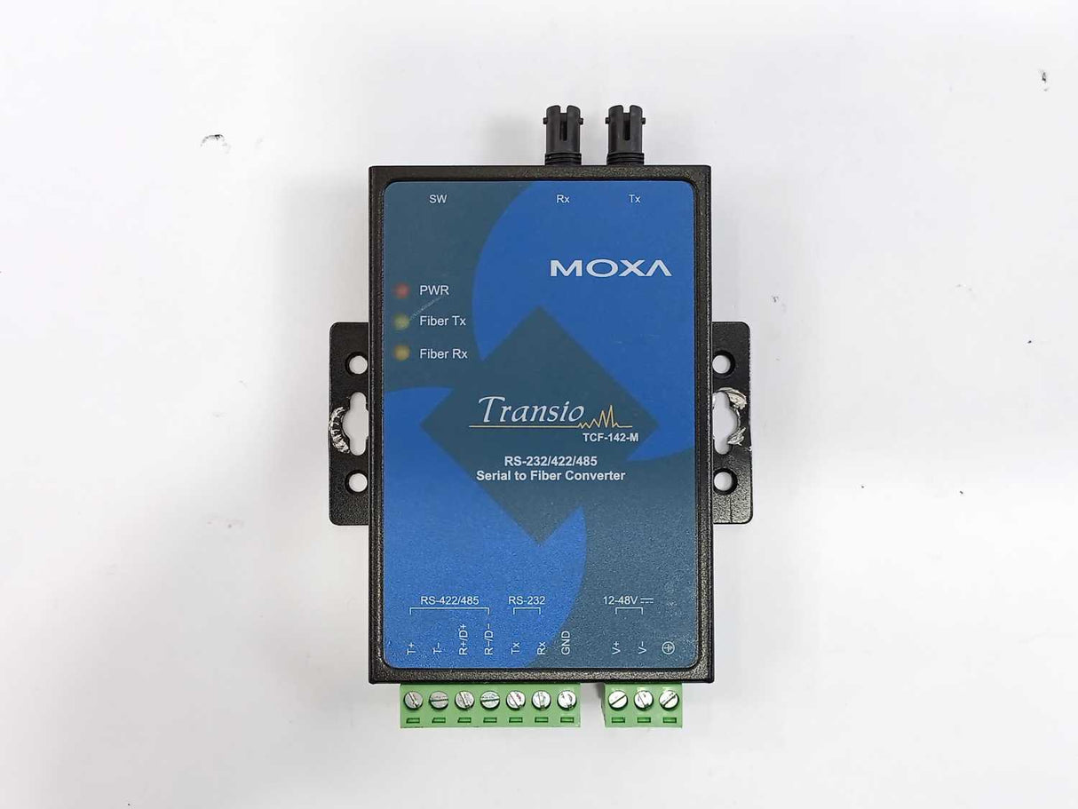 Moxa TCF-142-M-ST Transio RS-232/422/485 Serial to Fiber Converter