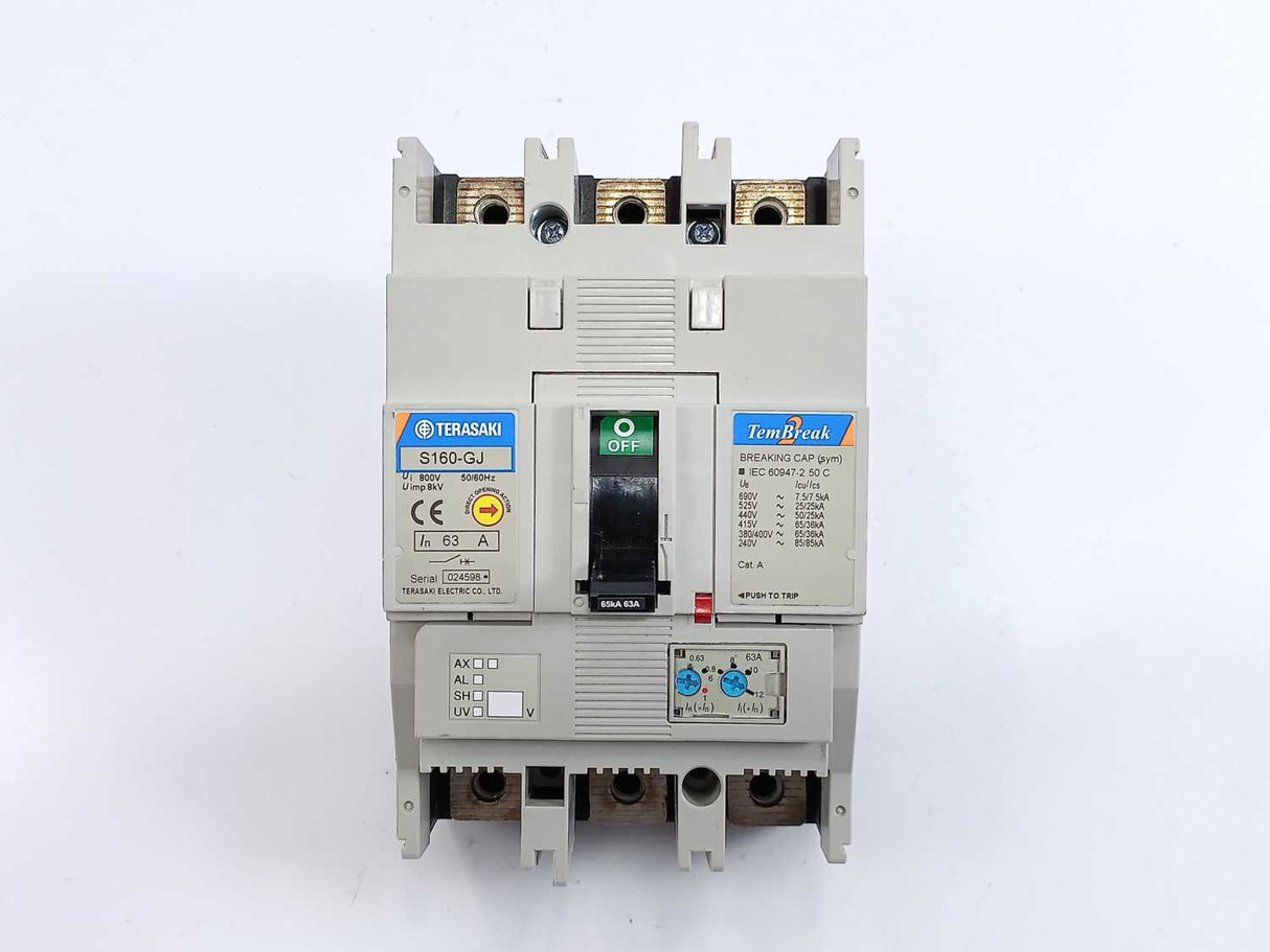 TERASAKI S160-GJ TemBreak2 Moulded Case Circuit Breaker 50/60Hz