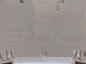 Weidmüller 1024700000 WDU 2.5/1.5/ZR Feed-Through Terminal Block