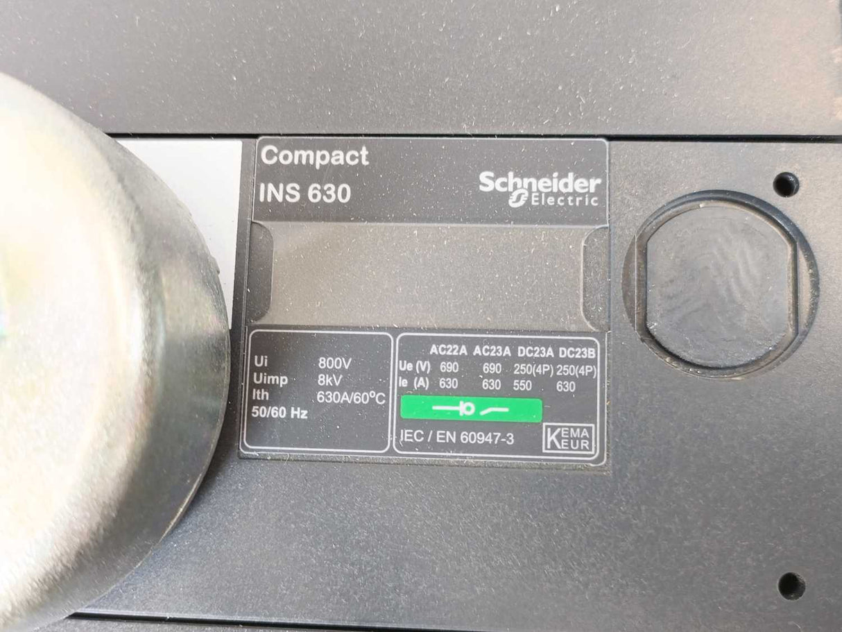 Schneider Electric INS630 Compact Switch Disconnector, mounted not used