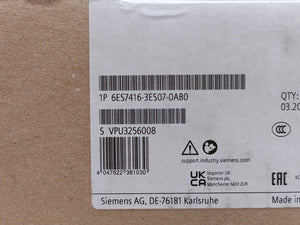 Siemens 6ES7416-3ES07-0AB0 Central Processing Unit SIMATIC S7-400 CPU