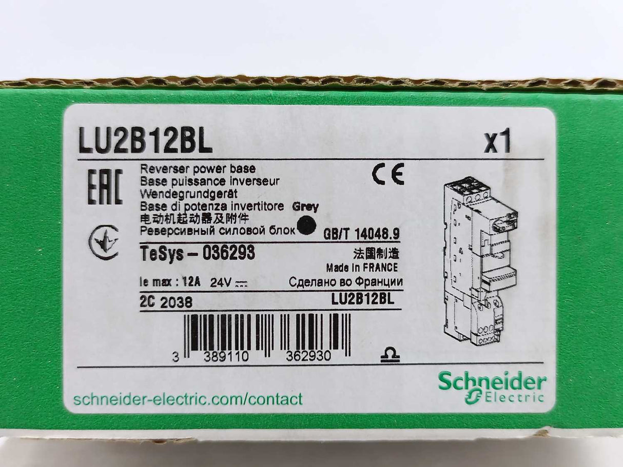 Schneider Electric LU2B12BL Reverser Power Base