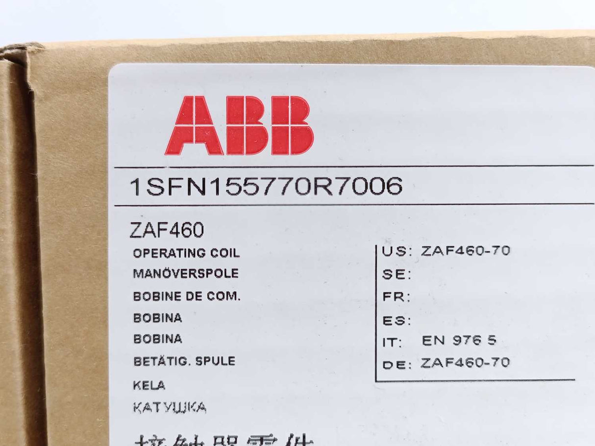 ABB 1SFN155770R7006 ZAF460-68 Operating Coil 100-250V