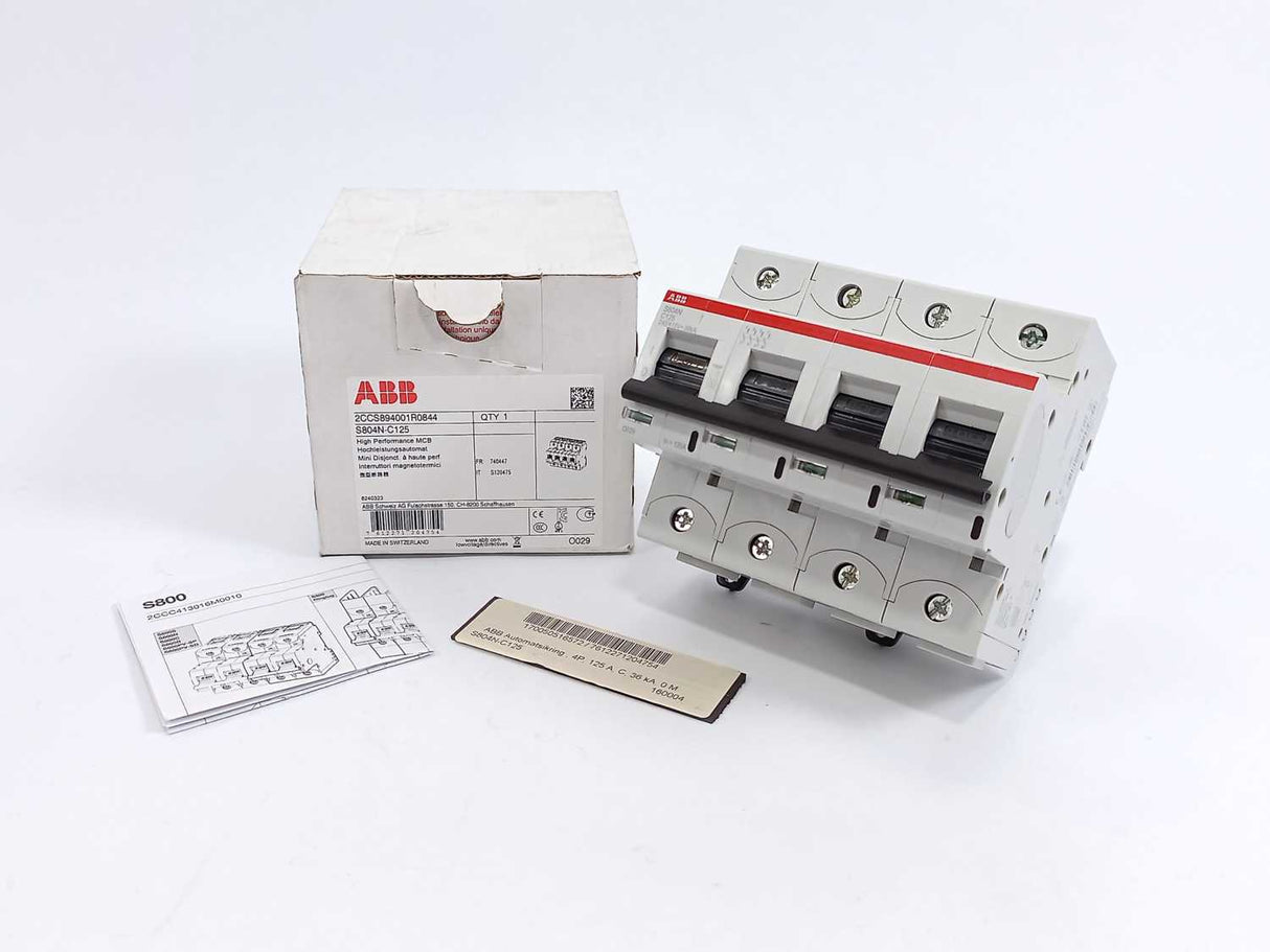 ABB 2CCS894001R0844 S804N-C125 High Preformance MCB