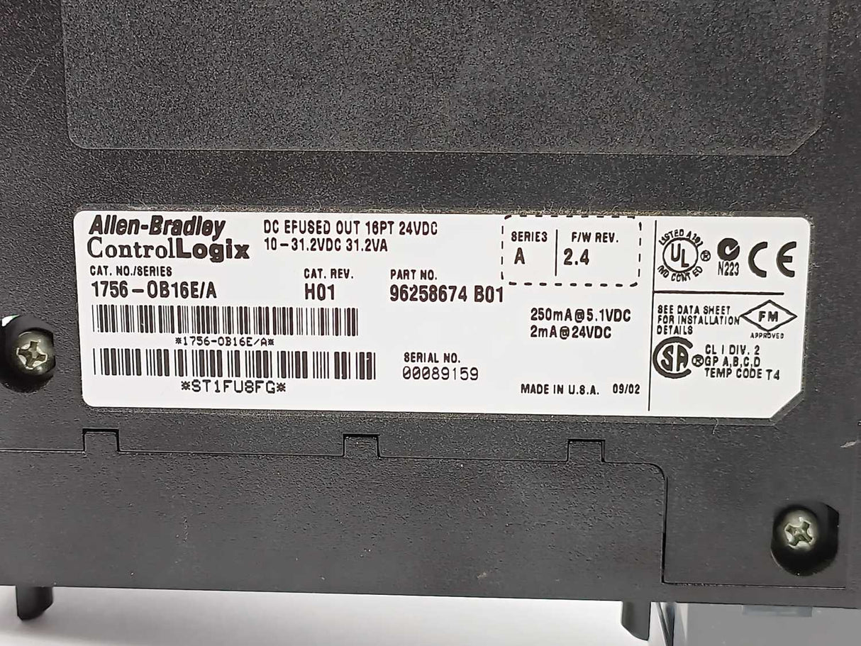 AB 1756-OB16E Ser.A 16 Point DC Output D/O Module