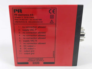 PR Electronics 2220 B1 Power Supply 230V 15VA 50/60Hz