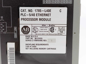 AB 1785-L40E Ser. C PLC-5/40 Ethernet Processor Module