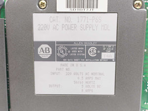AB 1771-P6S 220V AC Power Supply MDL