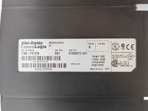 AB 1756-PA72/B Ser. B Power Supply AC w/ 1756-A7 Chassis