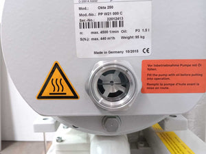 Pfeiffer Vacuum PP W21 000 C Okta 250 + Busch NS 0070 C TH0 Vacuum Pump System