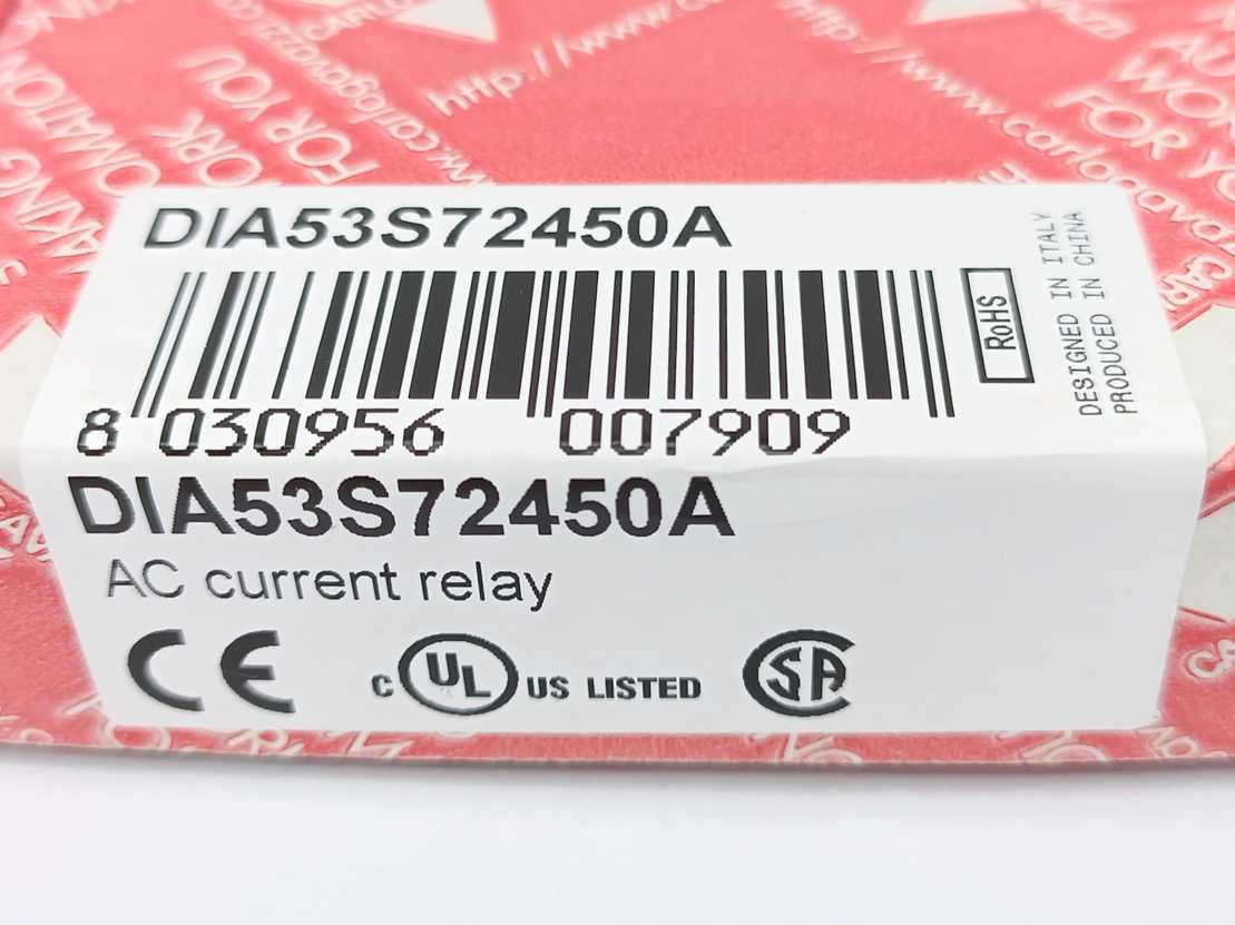 Carlo Gavazzi DIA53S72450A AC Current Relay 5-50A AC 50-400HZ
