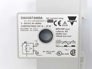 Carlo Gavazzi DIA53S72450A AC Current Relay 5-50A AC 50-400HZ