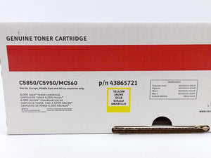 OKI 43865721 C5850/C5950/MC560 Yellow Toner