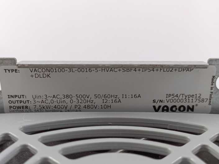 Vacon 135N4572 AC Drive VACON 100