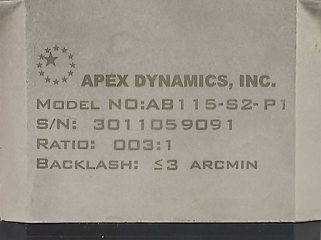 Apex Dynamics AB115-S2-P1 High Precision Planetary Gearbox
