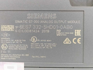 Siemens 6ES7 332-5HD01-0AB0 S7-300 Analog Output Module AO 4x12BIT