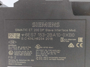 Siemens 6ES7 153-2BA10-0XB0 SIMATIC ET 200 DP Slave Interface Mod.