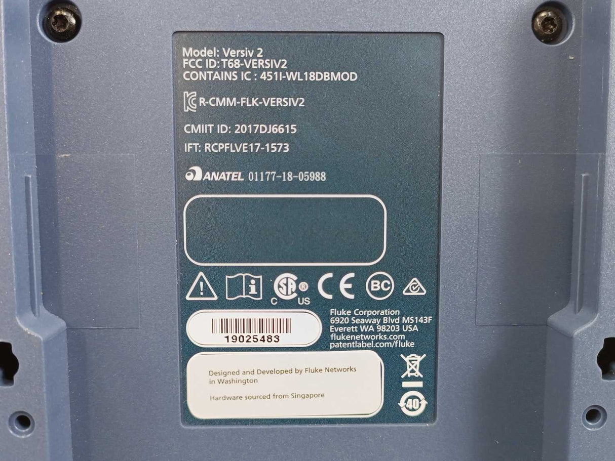 Fluke Networks VERSIV 2 CableAnalyzer, 19025483, T68-VERSIV2, 451I-WL18DBMOD