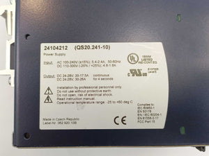Mettler Toledo 24104212 Power Supply, QS20.241-10, 100-240V, 5.4-2.4A, 50/60Hz