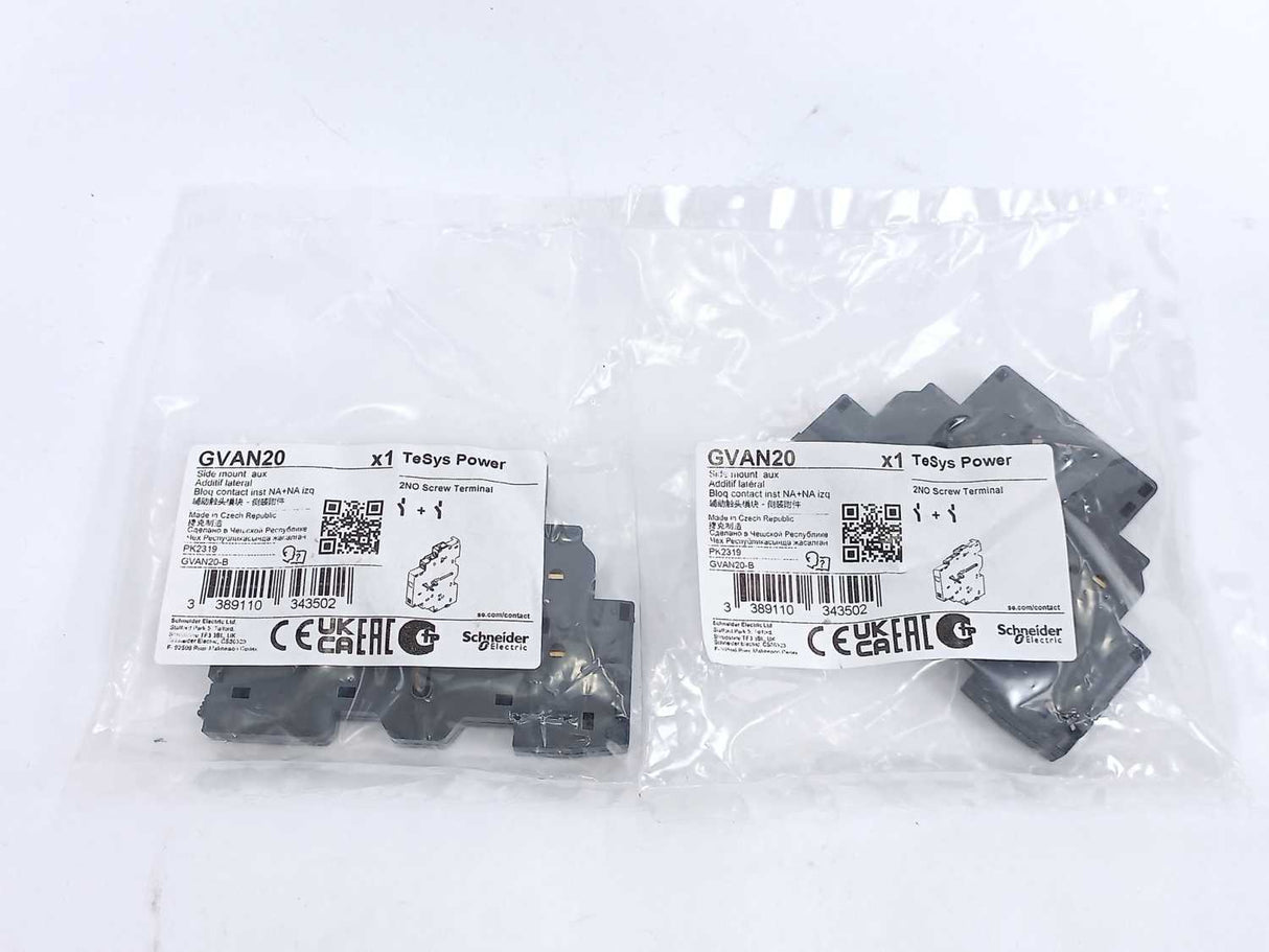 Schneider Electric GVAN20 TeSys GV2 & GV3 Auxiliary Contact Block 2 NO