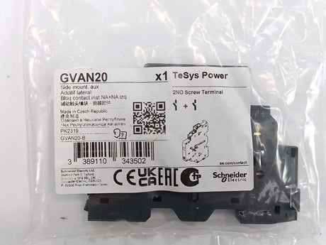 Schneider Electric GVAN20 TeSys GV2 & GV3 Auxiliary Contact 2 NO Batch 2 Pcs.