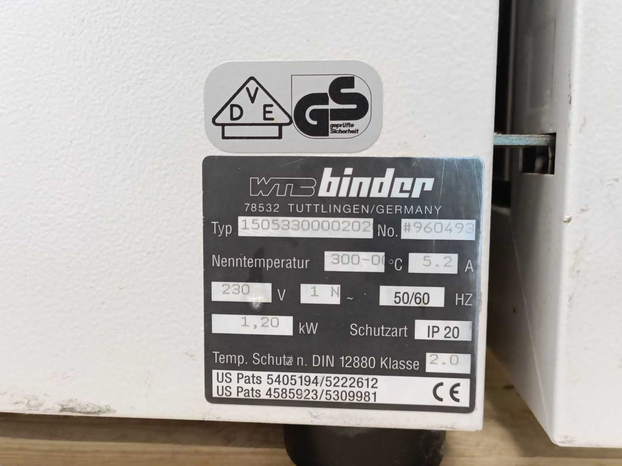 WTC Binder ED-53 1505330000202 Drying Cabinet Incubator