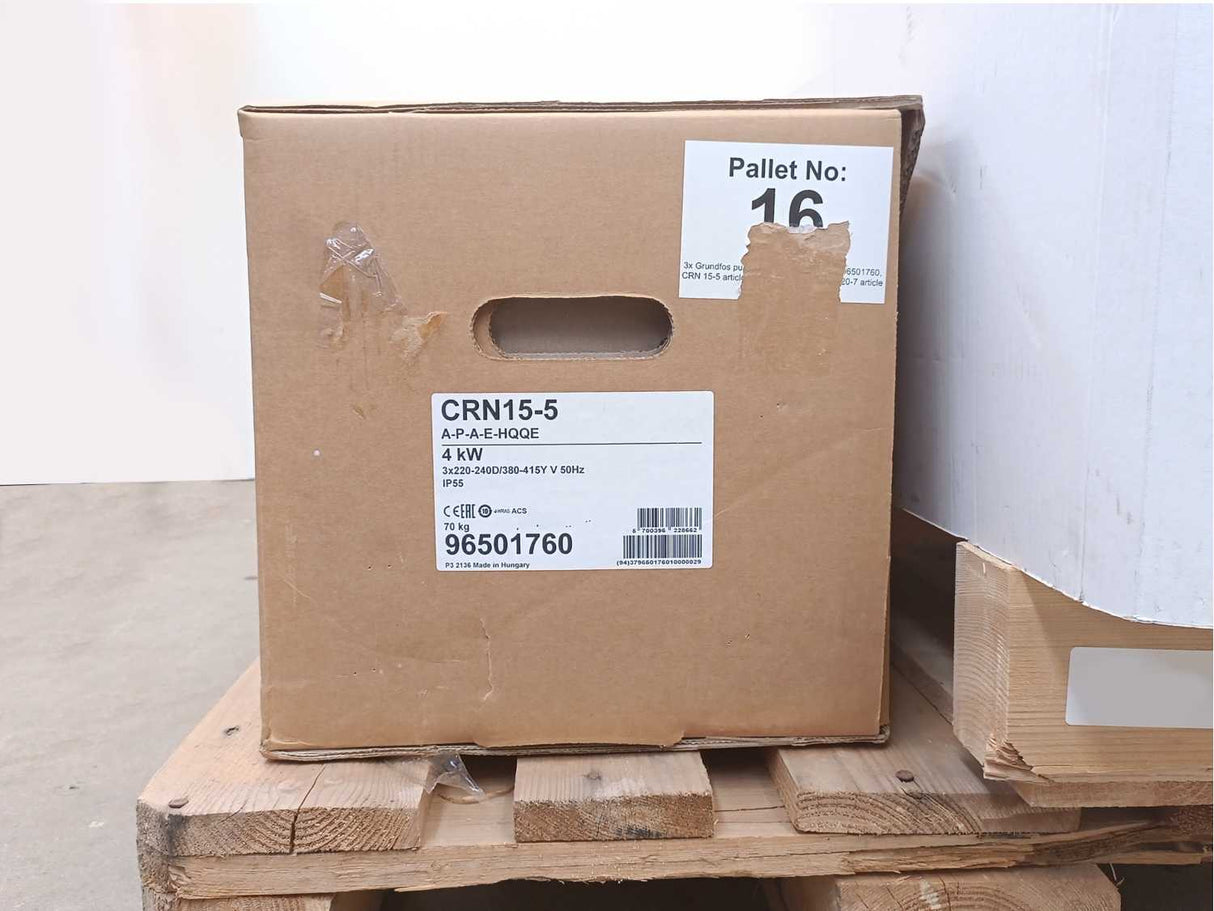 GRUNDFOS 96501760 CRN15-5 A-P-A-E-HQQE Vertical Multistage Centrifugal Pump