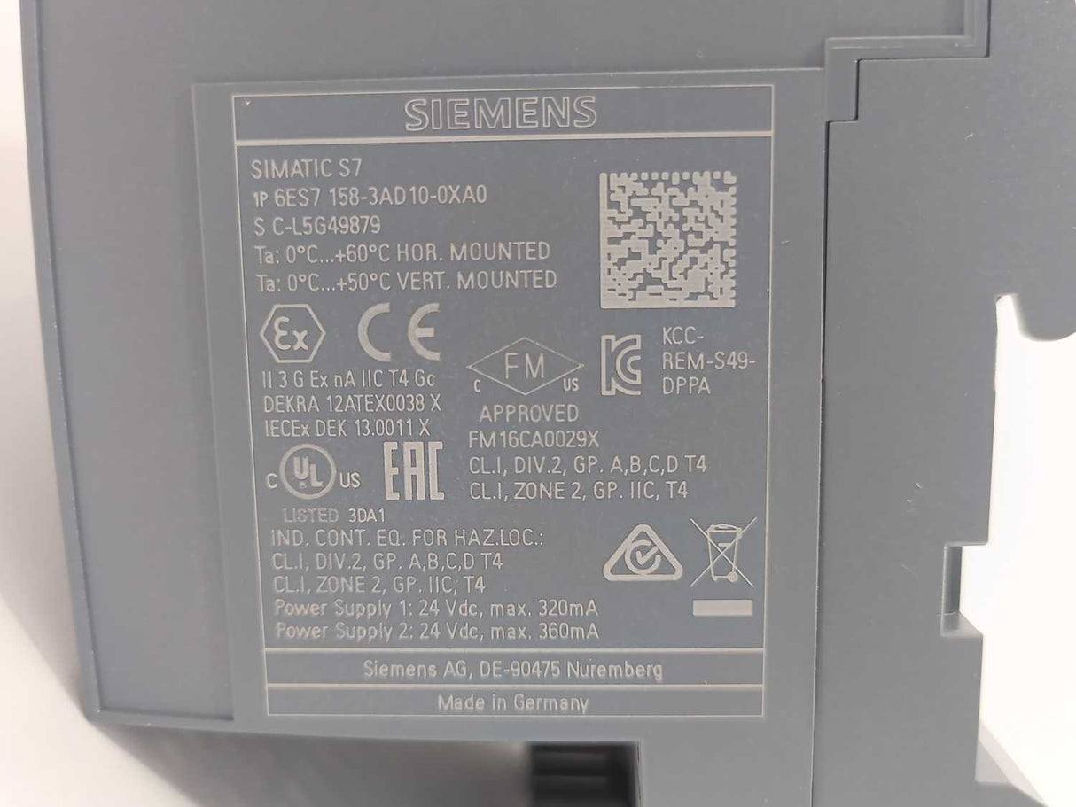 Siemens 6ES7158-3AD10-0XA0 SIMATIC PN/PN Coupler With 2x 6ES7193-6AR00-0AA0