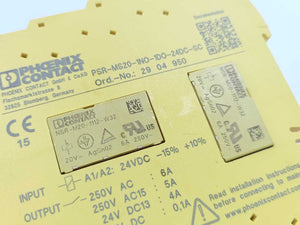 Phoenix Contact 2904950 PSR-MS20-1NO-1DO-24DC-SC Safety Relay