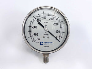 Forbes Marshall Pressure Gauge -760...0 EN-837 316L mmHg CL:1
