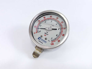 Forbes Marshall Pressure Gauge 0...100 psi  0...7 kg/cm2  EN-837 316L CL:1