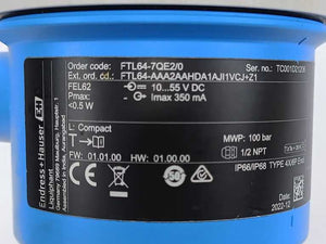 Endress+Hauser FTL64-7QE2/0 Liquiphant FTL64 Level Switch -60 °C...+280 °C