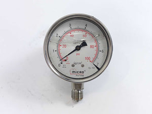 micro Pre Temp 0...100 psi 0...7kg/cm2 Pressure Gauge