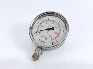 micro Pre Temp 0...100 psi 0...10kg/cm2 Pressure Gauge