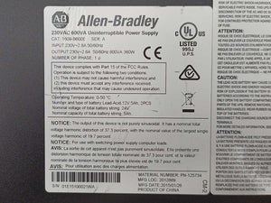 AB 1609-B600E Uninterruptible Power Supply 230VAC 600VA