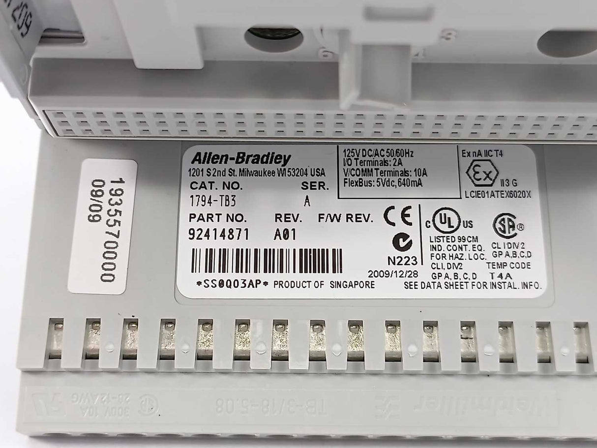 AB 1794-IE8 Ser. B Flex 8 Point Analog Input Module w/ 1794-TB3