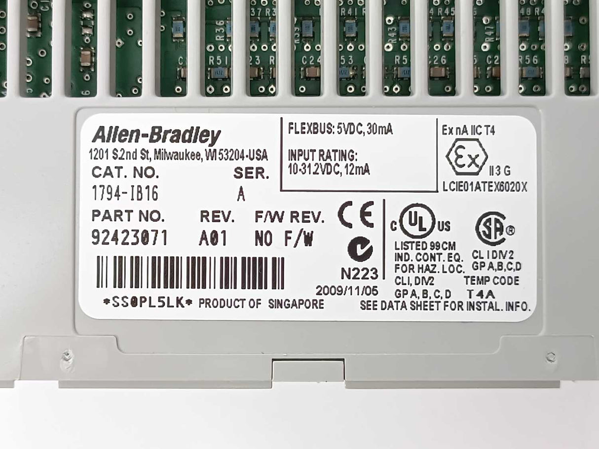 AB 1794-IB16 Ser. A Input Module w/ 1794-TB3 Ser. A Base