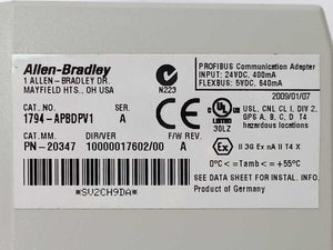 AB 1794-APBDPV1 Flex Profibus Adapter 24 VDC