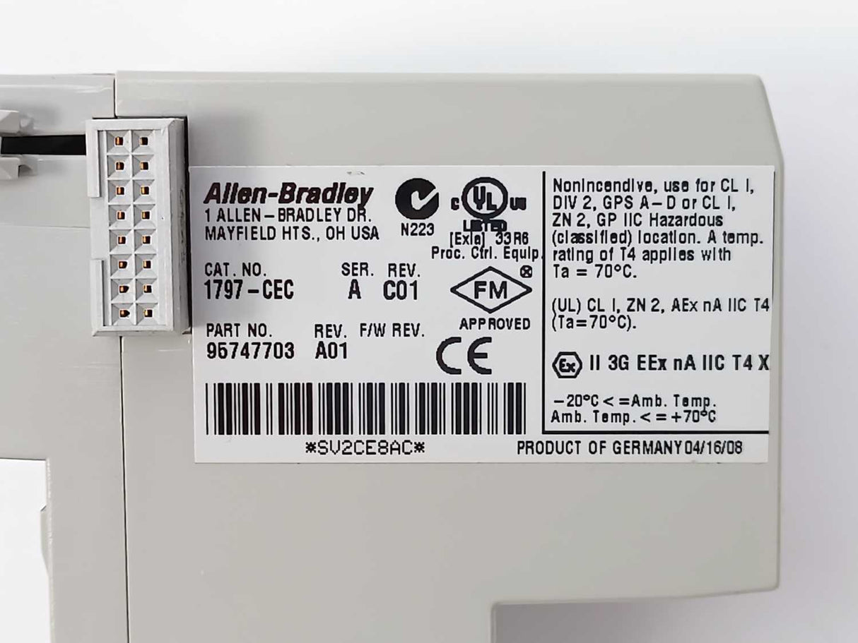 AB 1797-CEC FLEX Ex Ser. A, Rev. C01, Flexbus Connector