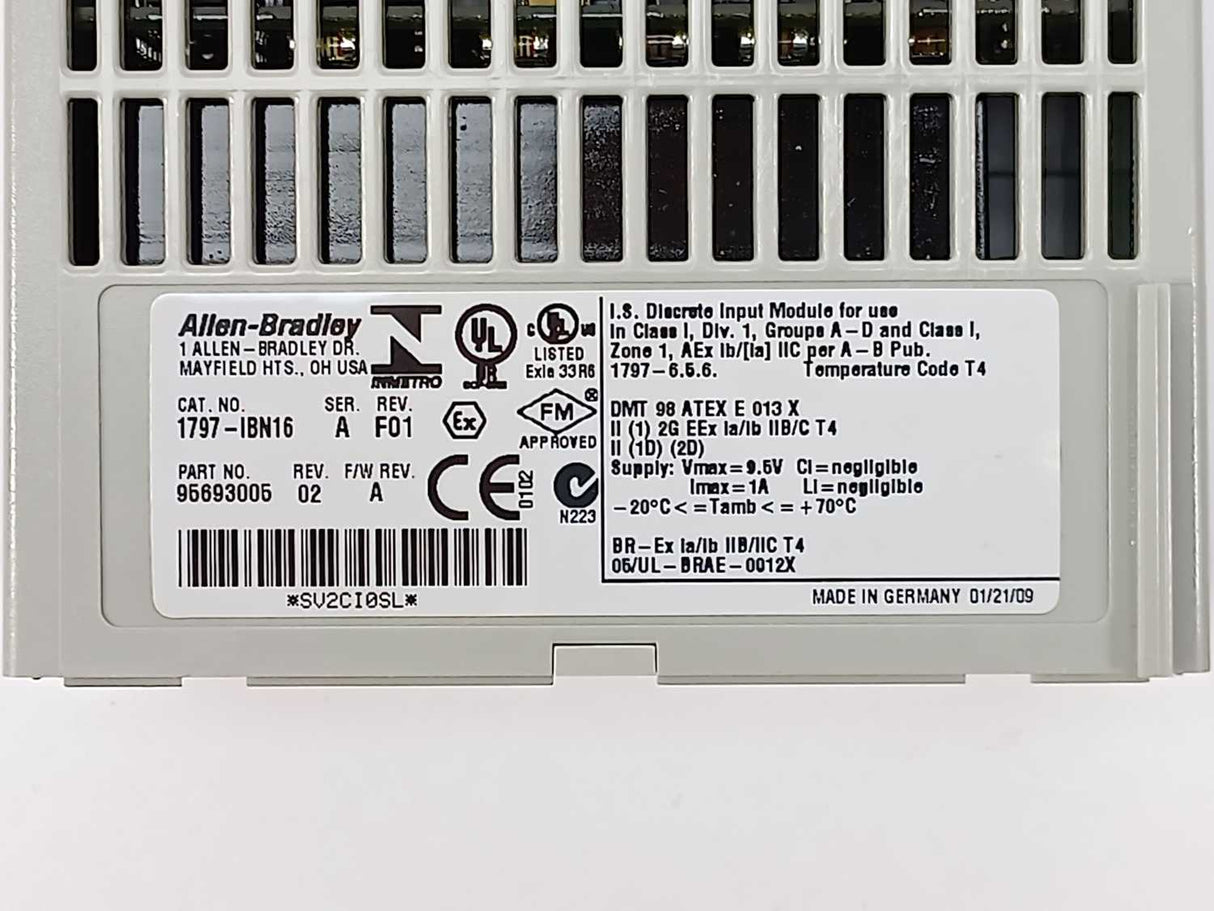 AB 1797-IBN16 Ser. A FlexEx 16 Point Input Module w/ 1797-TB3 Base
