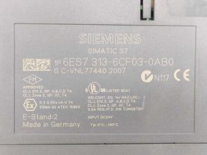 Siemens 6ES7313-6CF03-0AB0 Simatic S7, With: 6ES7953-8LG11-0AA0