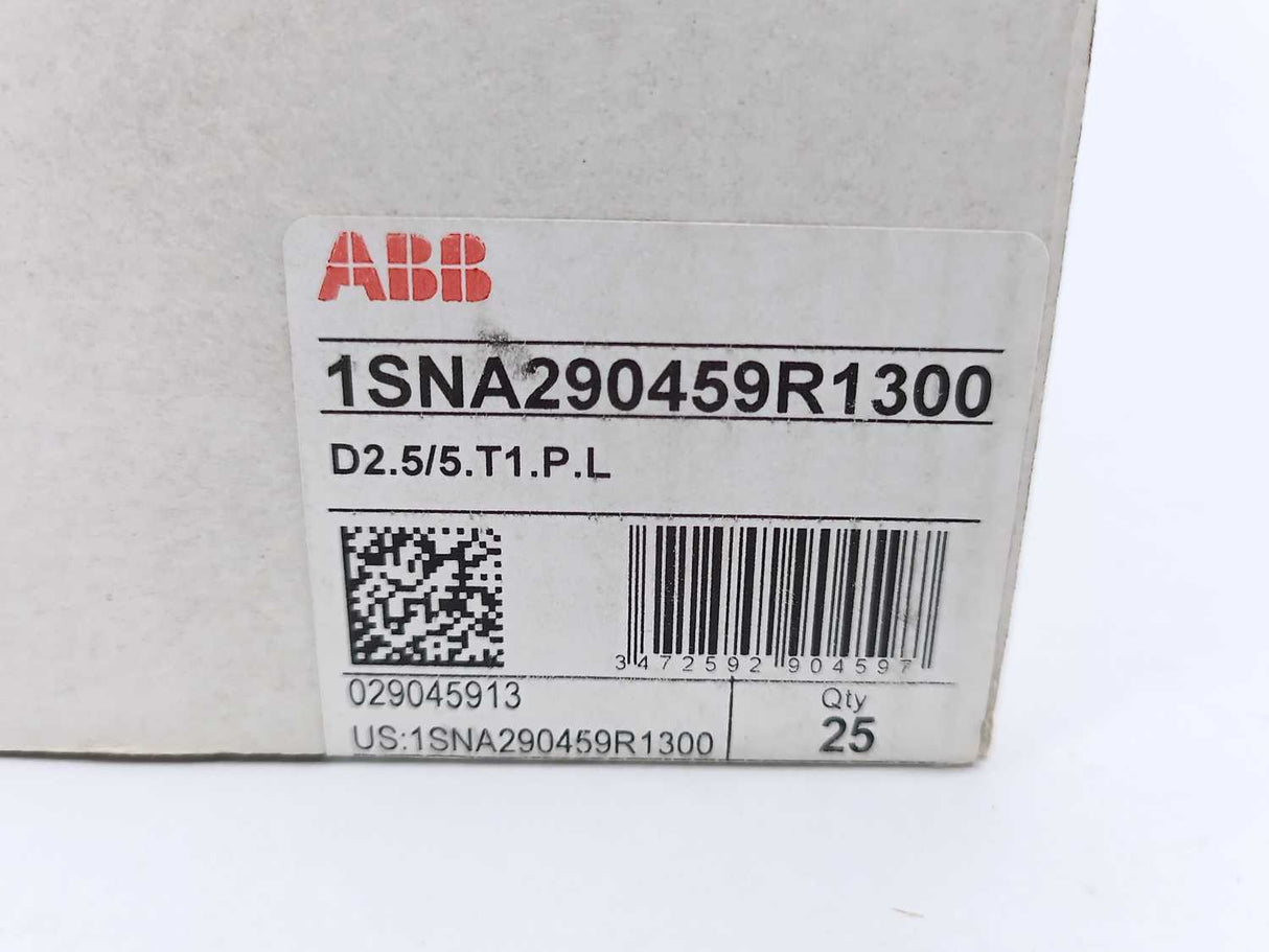 ABB 1SNA290459R1300 D2.5/5.T1.P.L Spring Terminal Blocks Batch 14 Pcs.