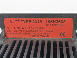 Danfoss 195H3603 VLT Type 2015 Frequency Inverter 1.3kVa