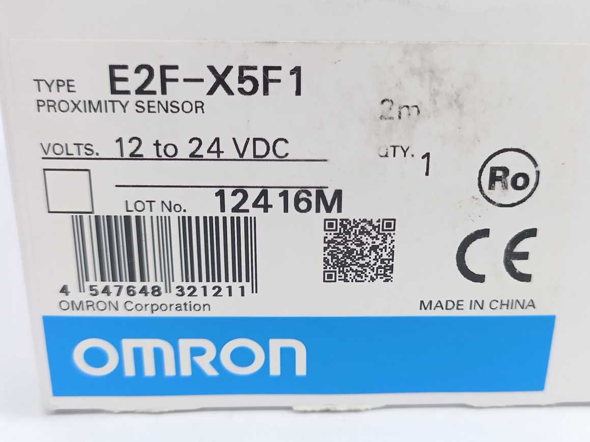 OMRON E2F-X5F1 Proximity Switch 12-24 VDC w/ 2m Cable
