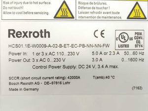 Bosch Rexroth R911328450 HCS01.1E-W0009-A-02-B-ET-EC-PB-NN-NN-FW Converter