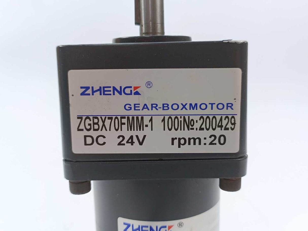 ZHENGK ZGBX70FMM-1 Gear-Box Motor DC24V rpm:20 200429