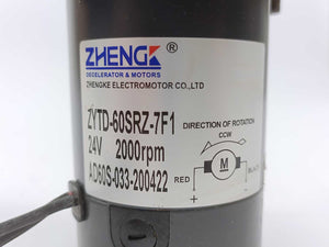 ZHENGK ZGBX70FMM-1 Gear-Box Motor DC24V rpm:20 200429