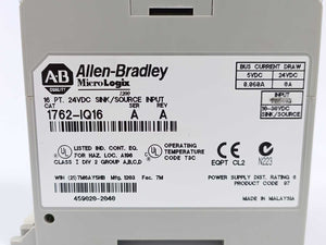 AB 1762-IQ16 Sink/Source Input Module Ser. A, Rev. A