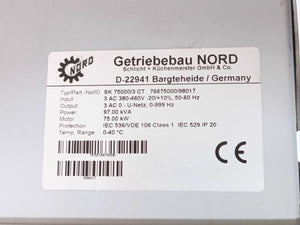 Getriebebau Nord SK75000/3CT Frequency Inverter