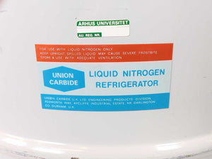 Union Carbide Liquid Nitrogen Refrigerator Diameter: 440mm, Height 450mm